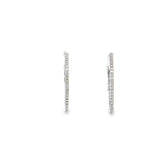 14k White Gold .50ct G VS2 Round Diamond Inside/Out Hoop Earrings